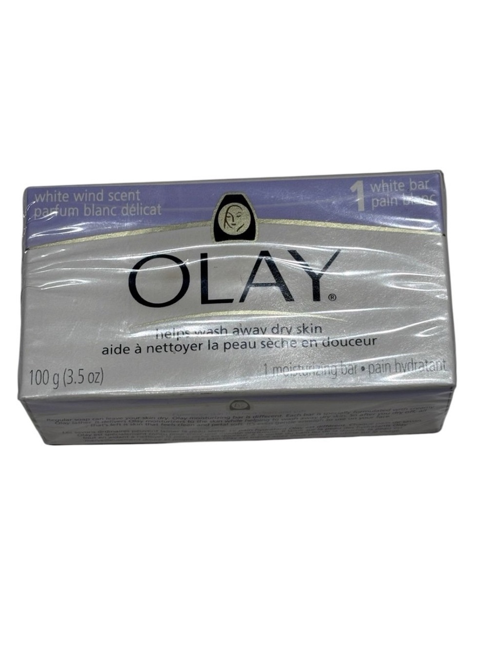 Vintage Olay 1 Moisturizing Bar White Wind Scent 3.5 oz Body Soap Sealed